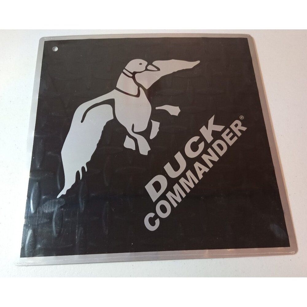 Duck Commander Diamond Aluminum Wall Sign Duck Dynasty Silver Black Duck Hunter